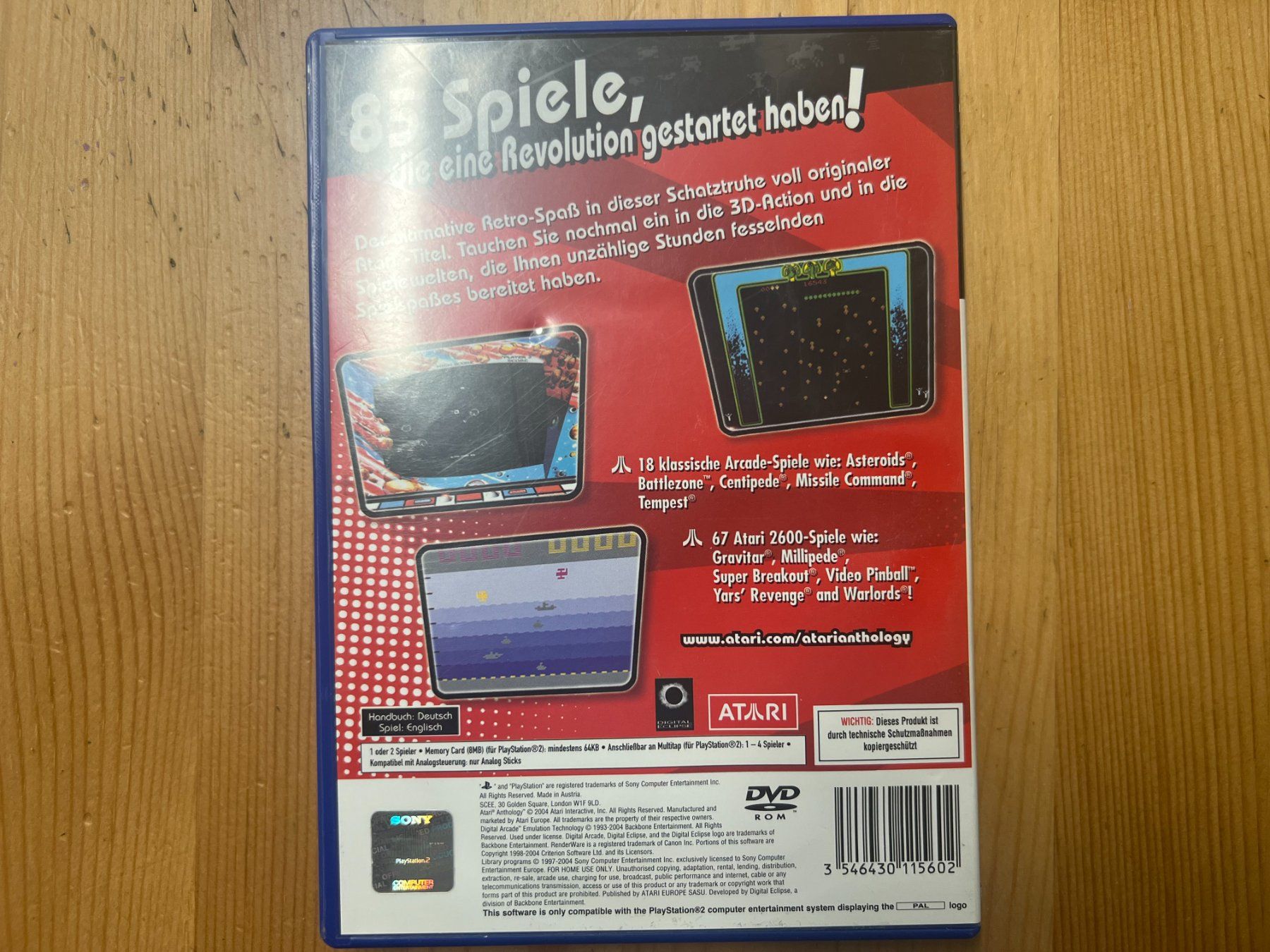 Sony Giochi: PS2 ATARI Anthology – Usato da st.gallen venduto da SoCre75 2
