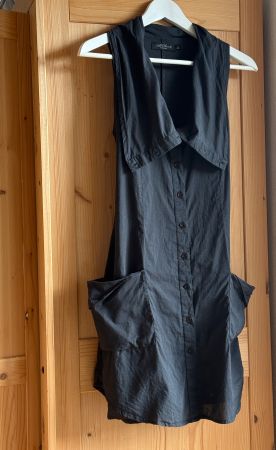 AllSaints 100% Baumwolle Sommerkleid Schwarz Gr. XS (UK 6)