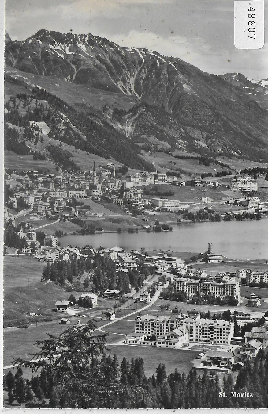 Cartoline postali: St. Moritz - Generalansicht – Usato da Ettingen venduto da Kartenplanet