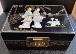 Asiatische Schmuckschatulle, schwarz, Vintage Stil!