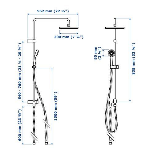 Ikea Soffioni doccia: IKEA BROGRUND Kombidu+Umsch verchromt – Nuovo e nell'imballaggio originale da Rothenburg venduto da IKEA_Rothenburg 1