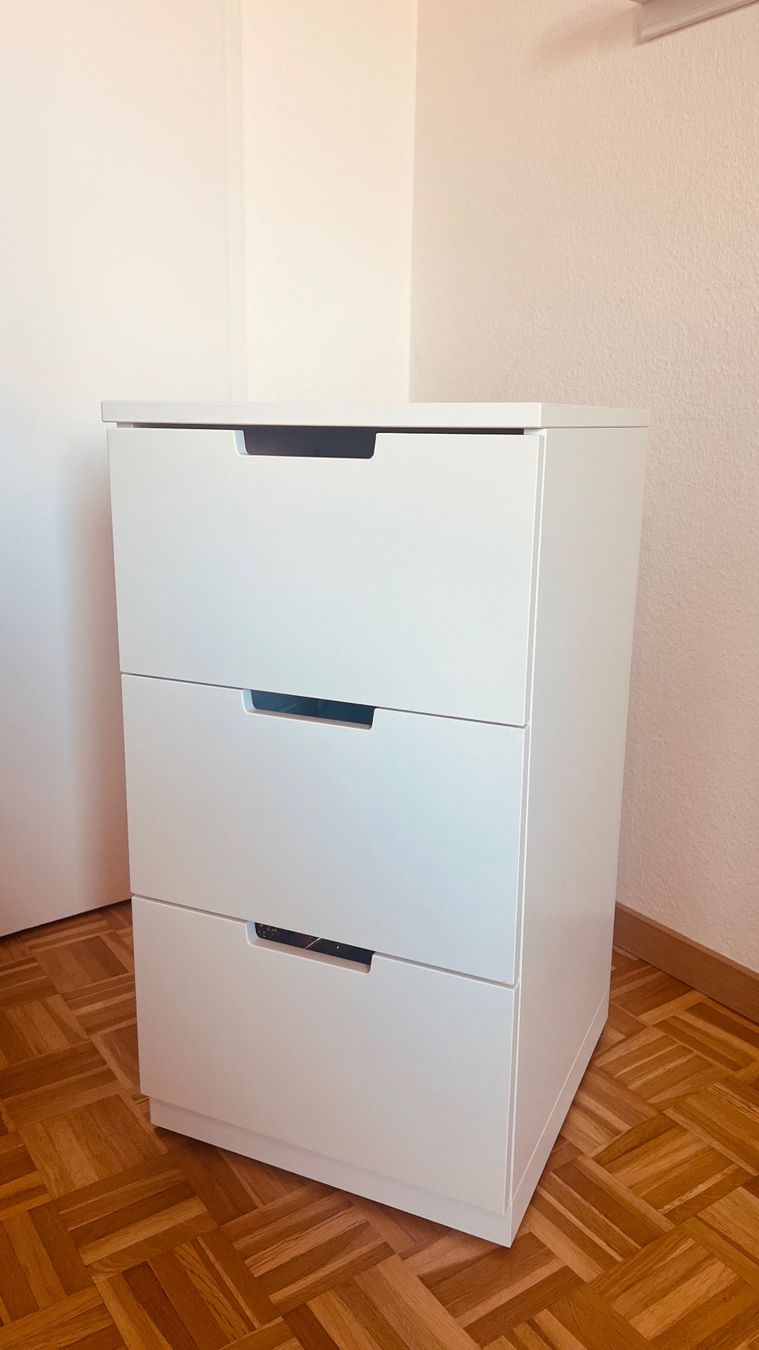 Ikea Cassettiere: IKEA NORDLI Kommode weiss mit 3 Schubladen – Usato da Zürich venduto da maudeni82