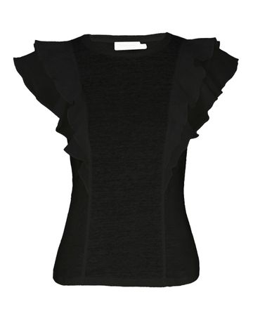 Zimmermann Linen Black Blouse