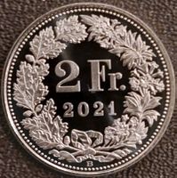 2 Franken 2021 stgl. / aus Münzsatz