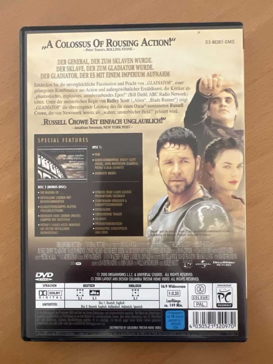 Alle DVDs: Gladiator Collector's Edition DVD Widescreen – Gebraucht aus windisch von meisterkingremo 1