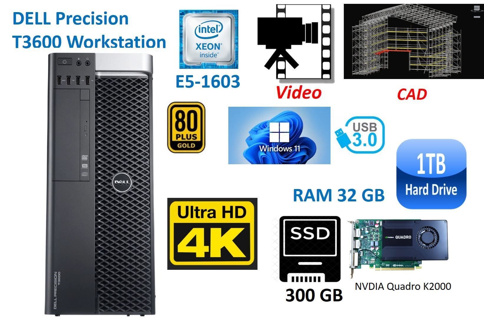 Dell PCs: PC Dell Precision Workstation T3600 32GB – D'occasion à Meggen par IT-Experte 1