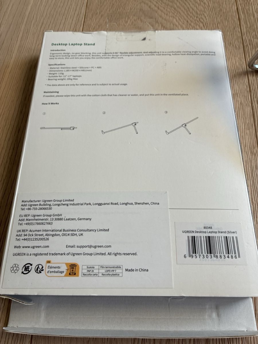 Ugreen Racks & Supports: UGREEN Desktop Laptop Stand Silber neu – Neuf avec emballage d'origine à Reinach BL par marisne 2