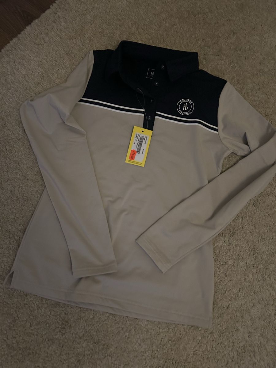 Top: Haut équitation marine et beige – Nuovo e nell'imballaggio originale da Bôle venduto da sev_n85b