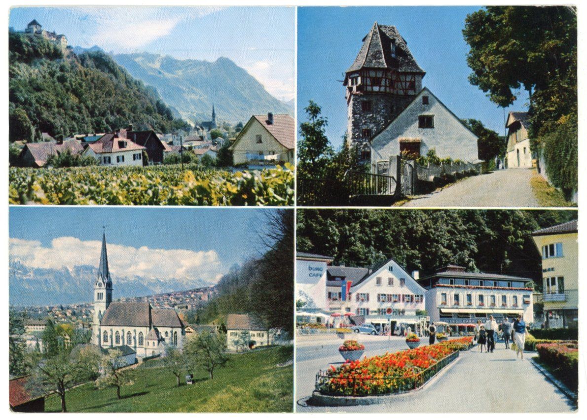 Ansichtskarten: Vaduz  FL      um 1962 – Gebraucht aus Brig von Valcards54