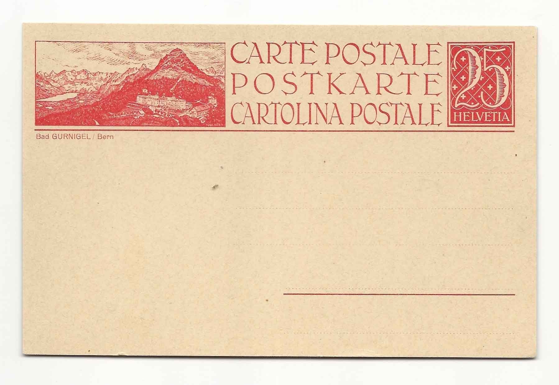Alle Briefmarken: Bildpostkarte Bad Gurnigel / Bern nd – Gebraucht aus Aarau von fussball-fussball