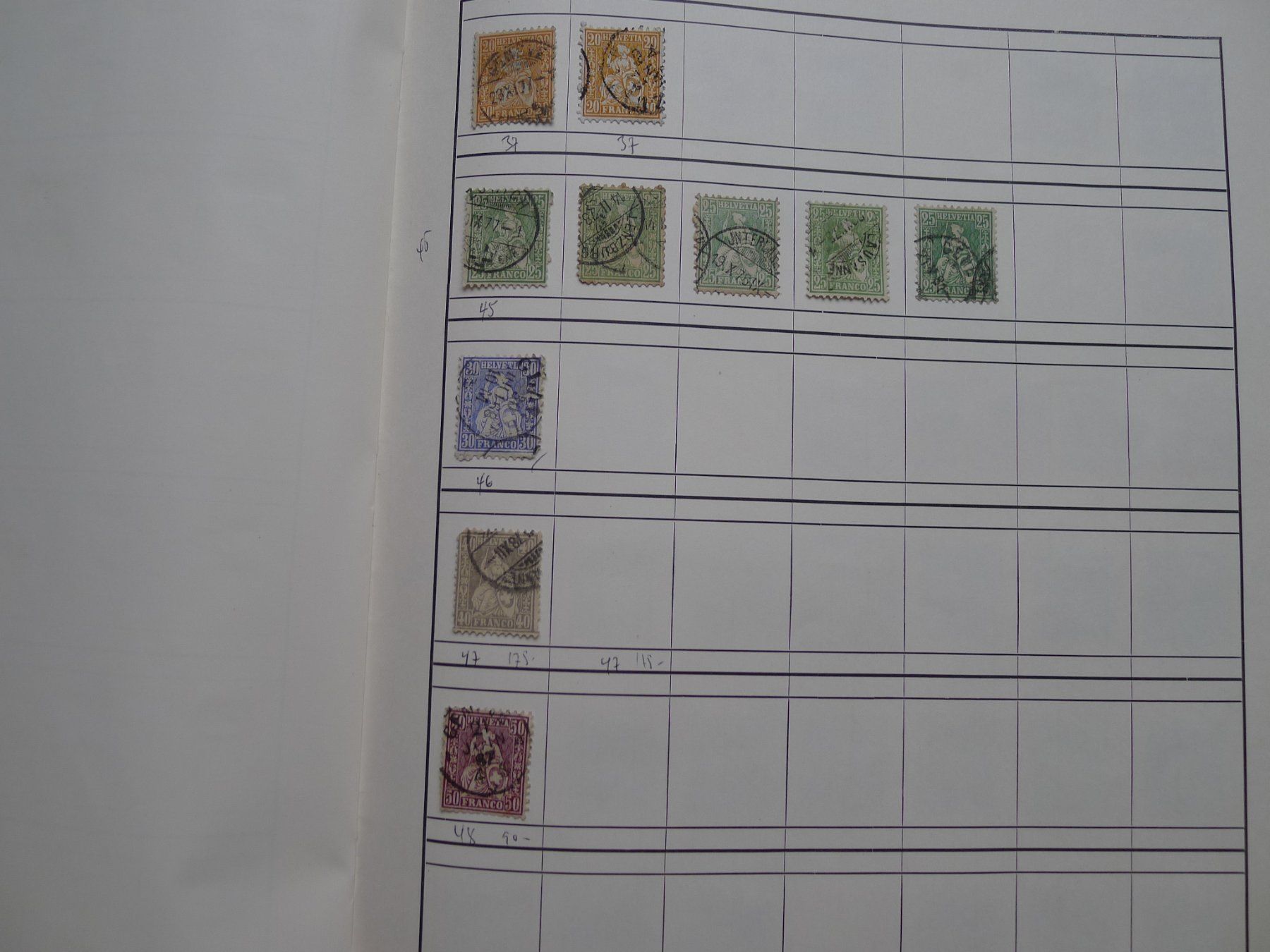Tutti i francobolli: Sammlung Schweiz ab 1862- ca. 1908 – Usato da Dagmersellen venduto da q1w2e3r4 2