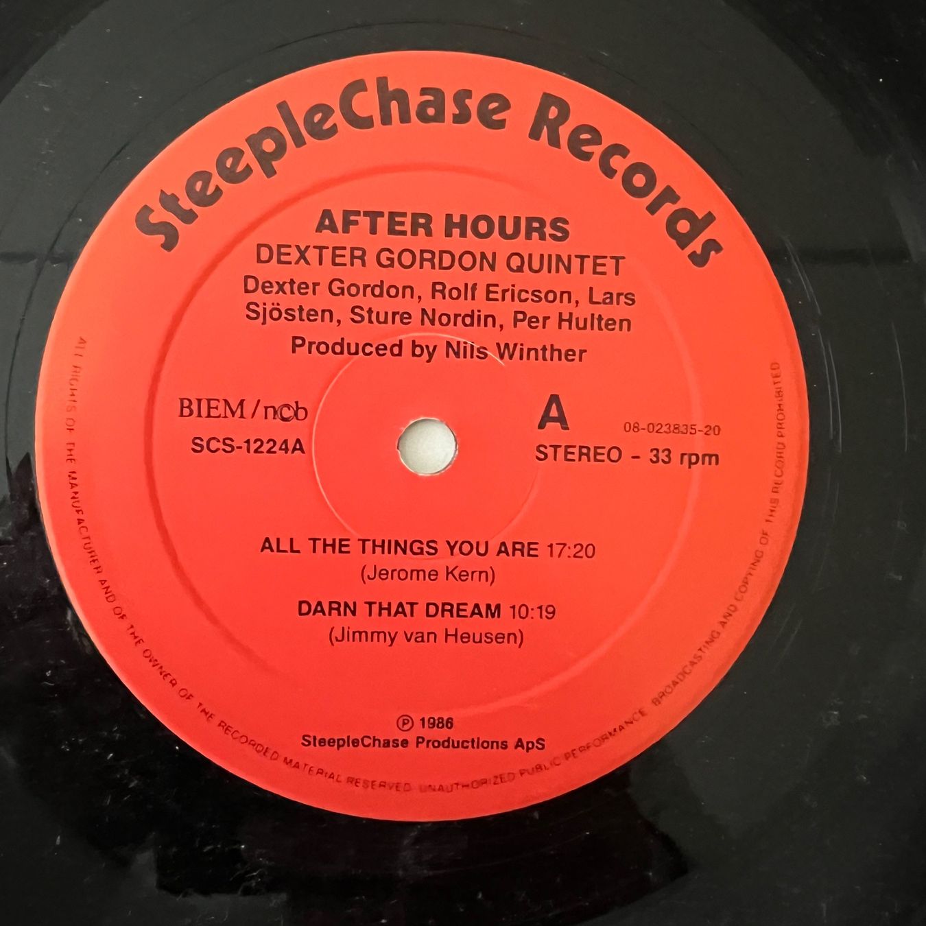 Dischi in vinile: Dexter Gordon Quintet -After Hours / 1. Denmark-Press. 1986 – Usato da Gais venduto da soundcave57 2