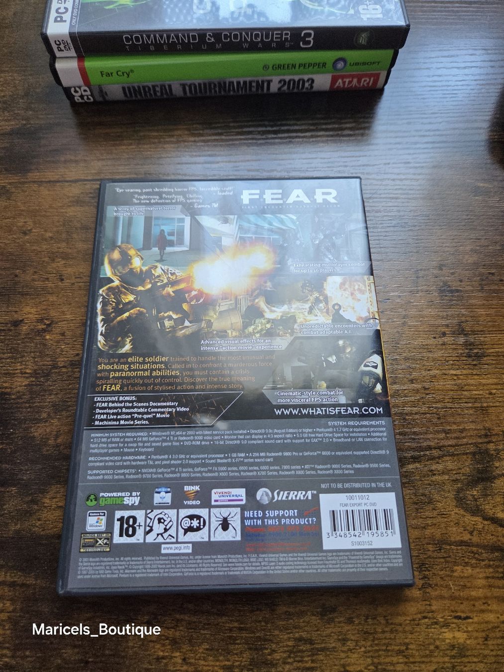 Giochi: F.E.A.R. First Encounter Assault Recon PC Game DVD – Usato da Winterthur venduto da Maricels_Boutique 3