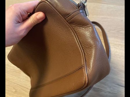 Maxmara Brown leather bag beautiful deep colour with pockets