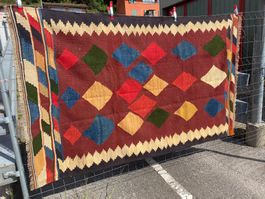 Qasqai Kilim 257x160cm Kelim Teppich Iran - Neu und sauber