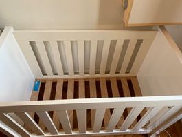 Bargain White solid cot (60cm*120cm) - mattress not included