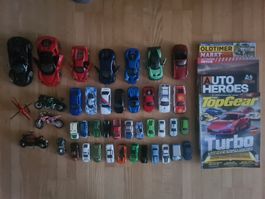 40+ Modellautos, div. Marken und Grösse + Auto Zeitschriften