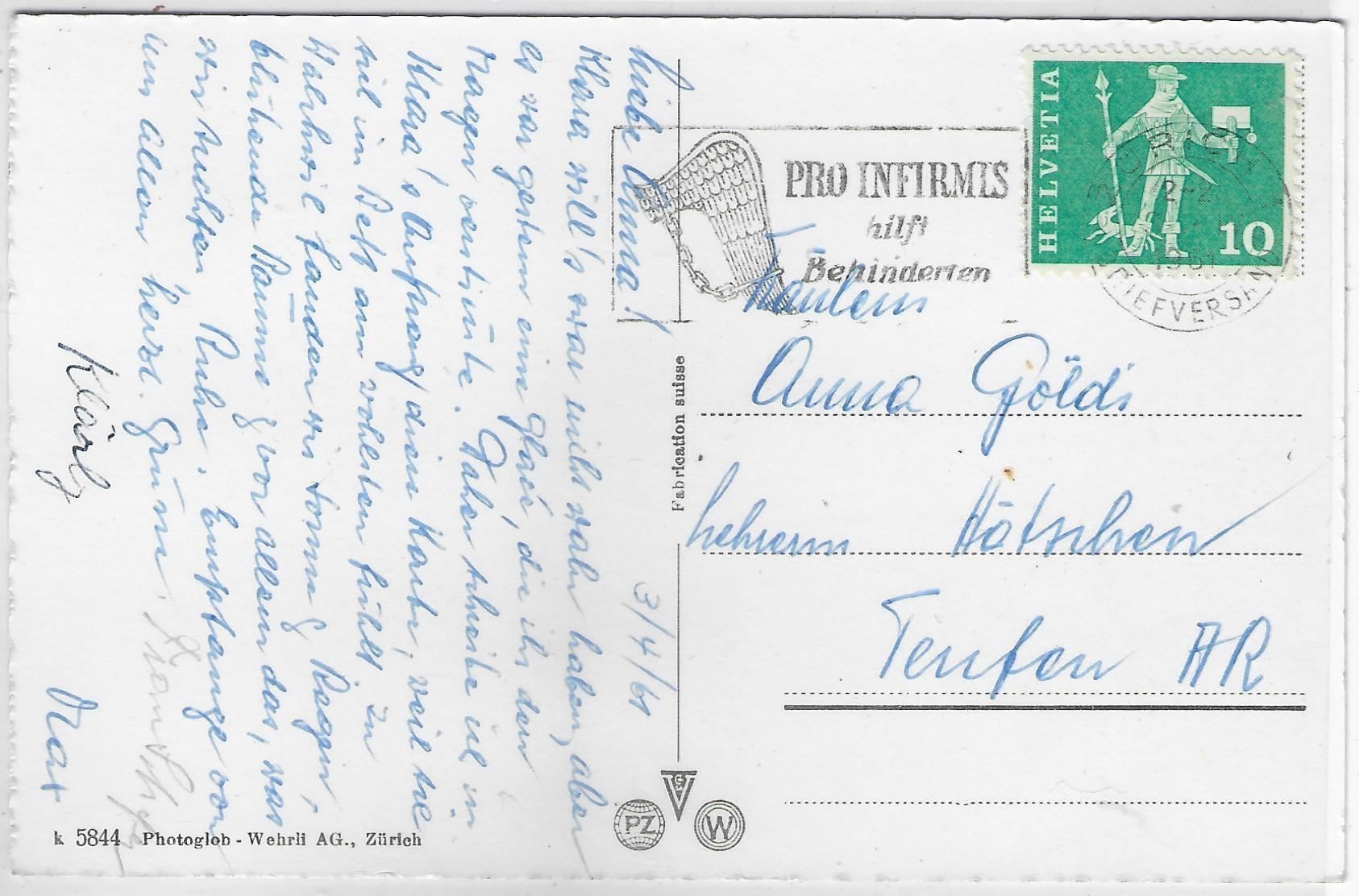 Cartoline postali: Brunnen mit Axenstrasse – Usato da Ettingen venduto da Kartenplanet 1
