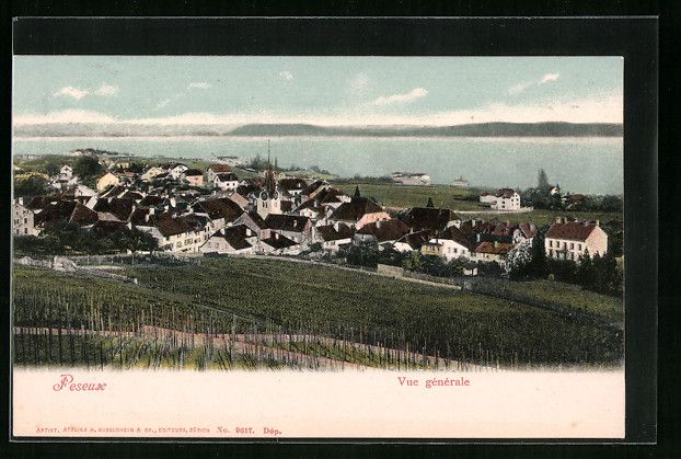 Cartoline postali: AK Peseux, Vue générale – Usato da Berlin venduto da bartko-reher