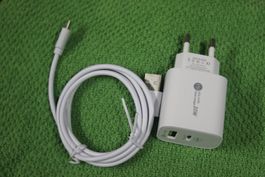 Schnell Ladegerät Duo USB C 20w +kabel Netzteil Natel handy