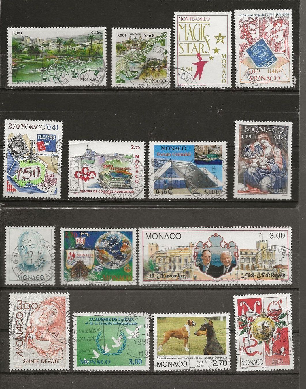 Tutti i francobolli: Monaco lot oblitérés 1997 .. – Usato da Sion venduto da PierreP01 1