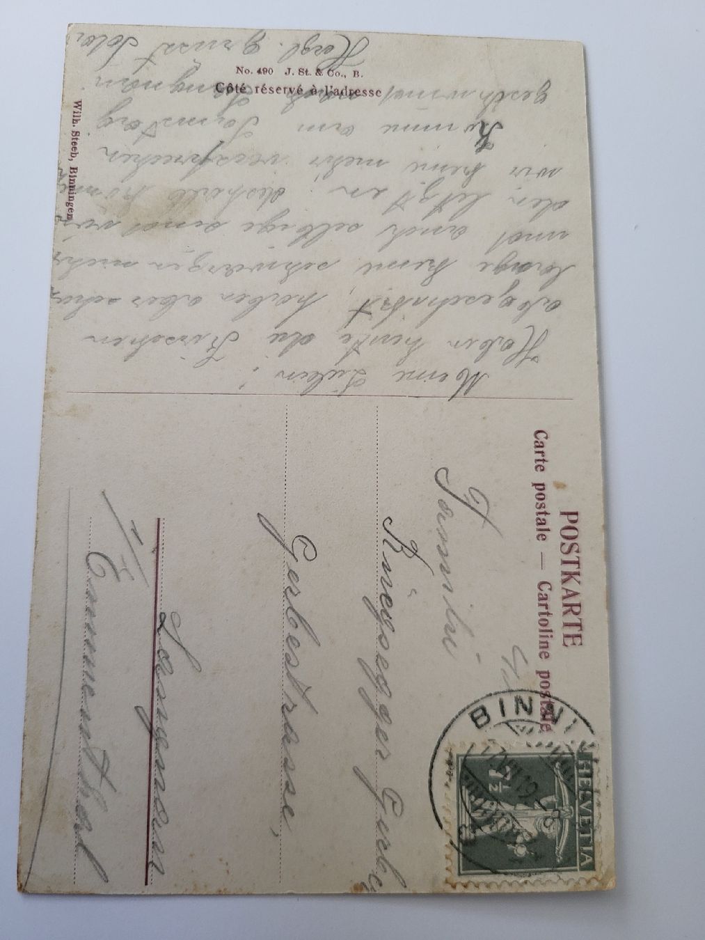 Cartoline postali: Alte Ansichtskarte Binningen Obere Hauptstrasse R21 – Usato da nunningen venduto da mic_88k2 1