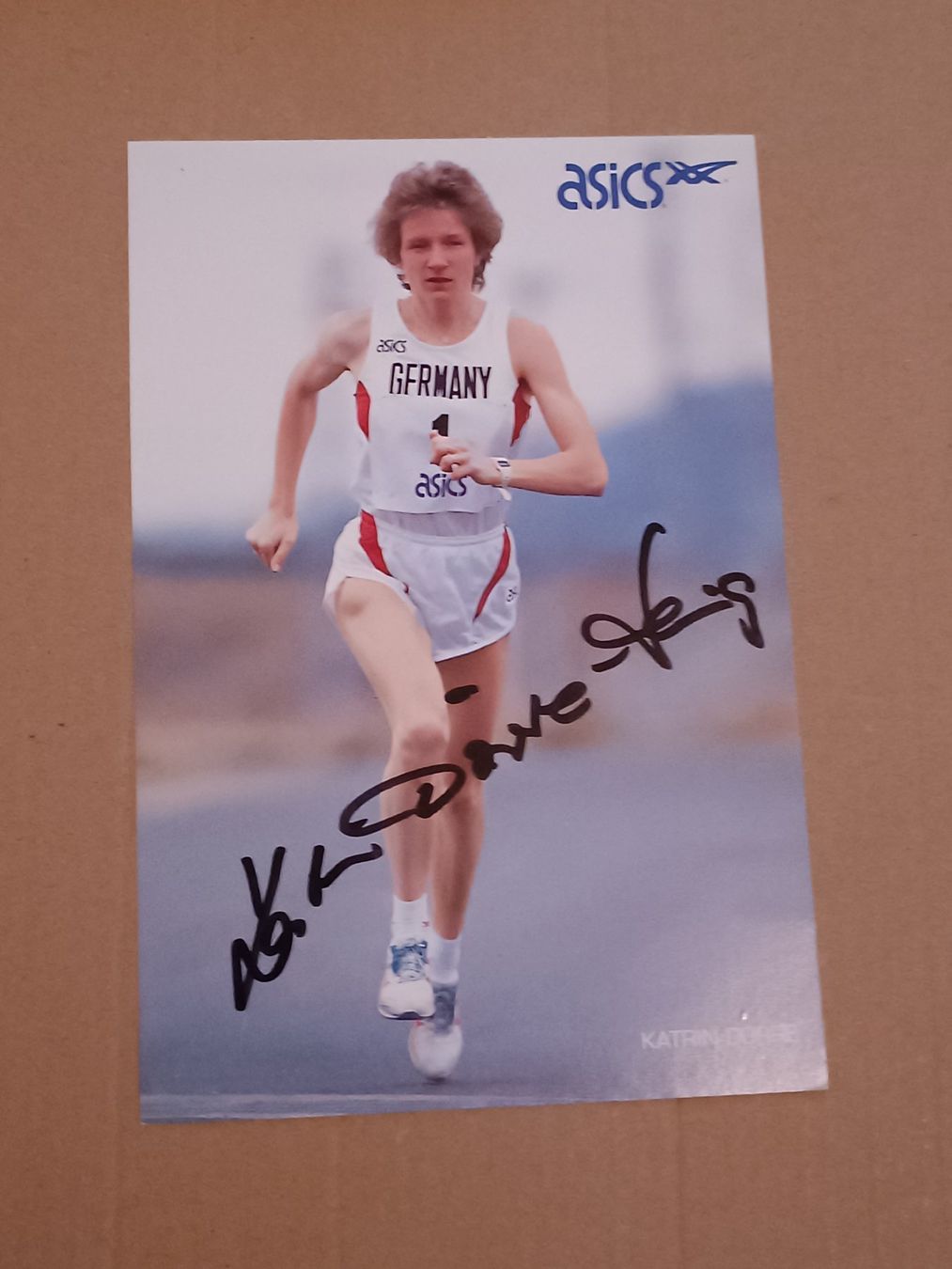 Autografi: Karin Dörre - Leichtathletik - original signiert – Usato da Menziken venduto da Autogramme
