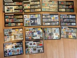 16 Jahresserien Schweizer Briefmarken 1990-2003