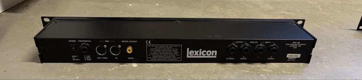 Lexicon Equalizzatori: Lexicon Mpx 100 Prozessor  – Usato da Reigoldswil venduto da Ardinoe 1