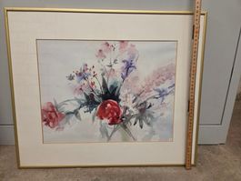 Aquarellbild "Blumenstrauss"