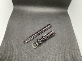 Cinturino in pelle marrone scuro 16mm