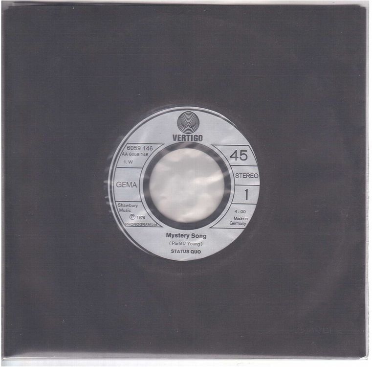 Dischi in vinile: Status Quo  --  Mystery Song  Single7 – Usato da Oberwil (Dägerlen) venduto da thespecials