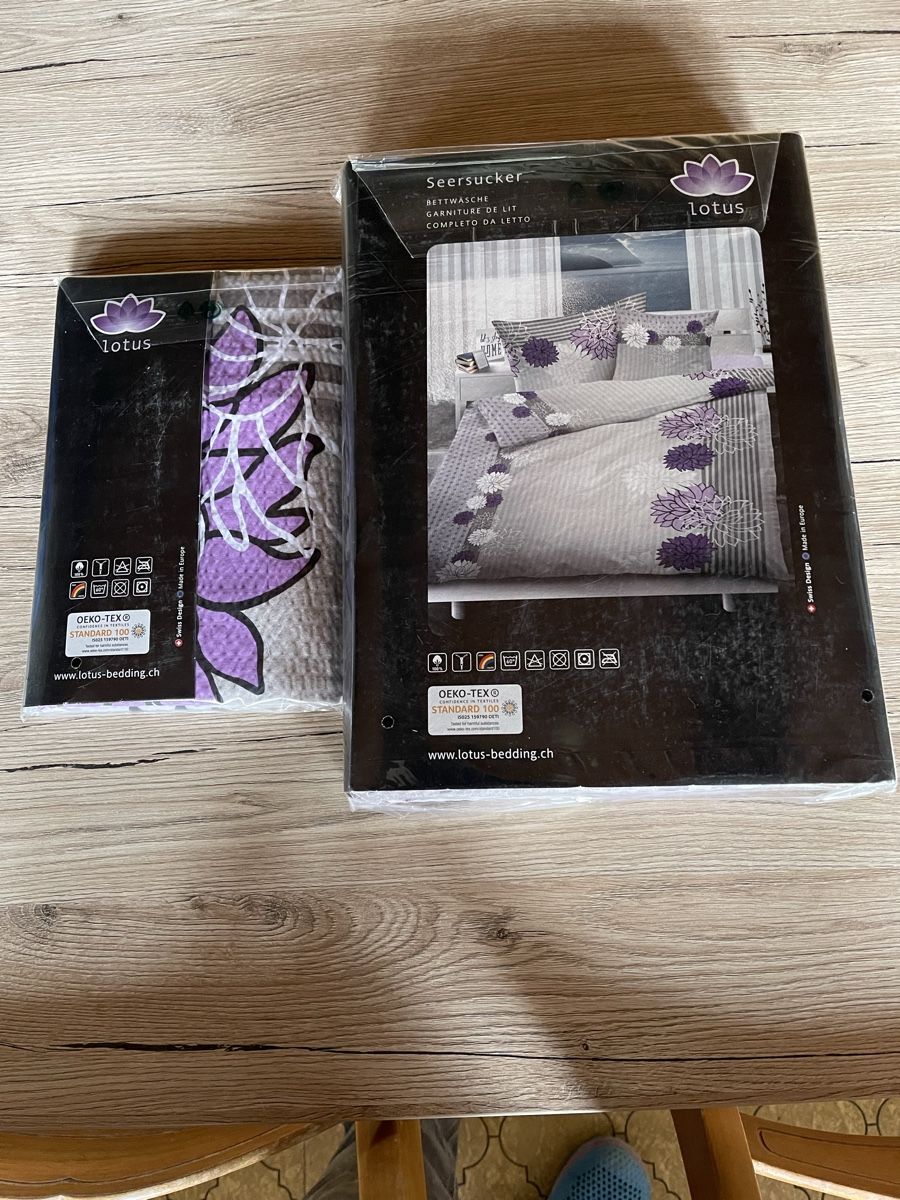 Biancheria da letto: 1 Bettgarnitur ungebraucht 200x210 – Nuovo e nell'imballaggio originale da Fahrni b. Thun venduto da ams_56jv