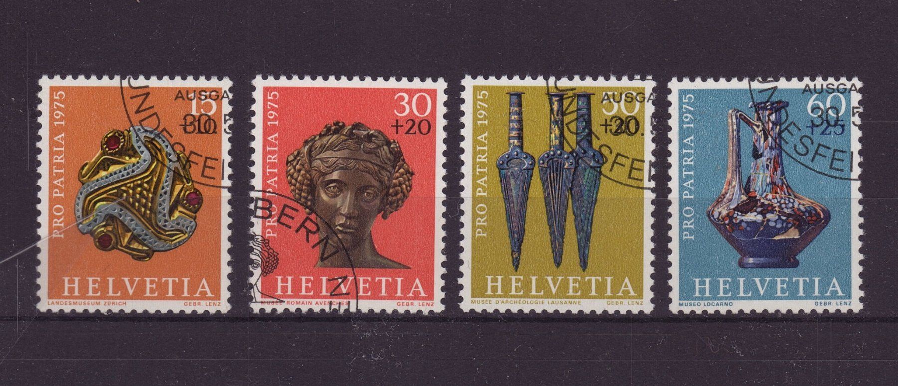 Tutti i francobolli: 1975 Satz Pro Patria ET – Usato da Eggersriet venduto da stamp303