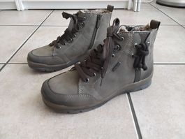 Boots d'hiver taupe, fourrées, Deltex T38