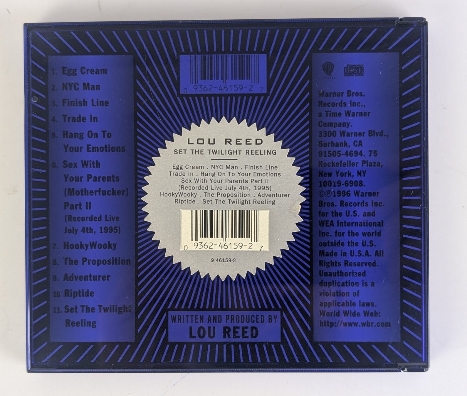 CD: Lou Reed - Set the Twilight Reeling CD - Top! – Usato da Zürich venduto da 1.Simon 1