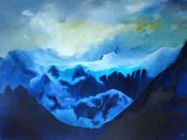Gemälde: Glaciar Francés, Original Öl auf Leinwand, 60x80 cm