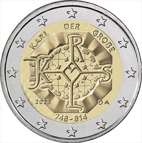 Tutti le monete: 2 Euro Münze Karl der Grosse 2023 – Nuovo (secondo la descrizione) da Emmen venduto da III-II-I-meins