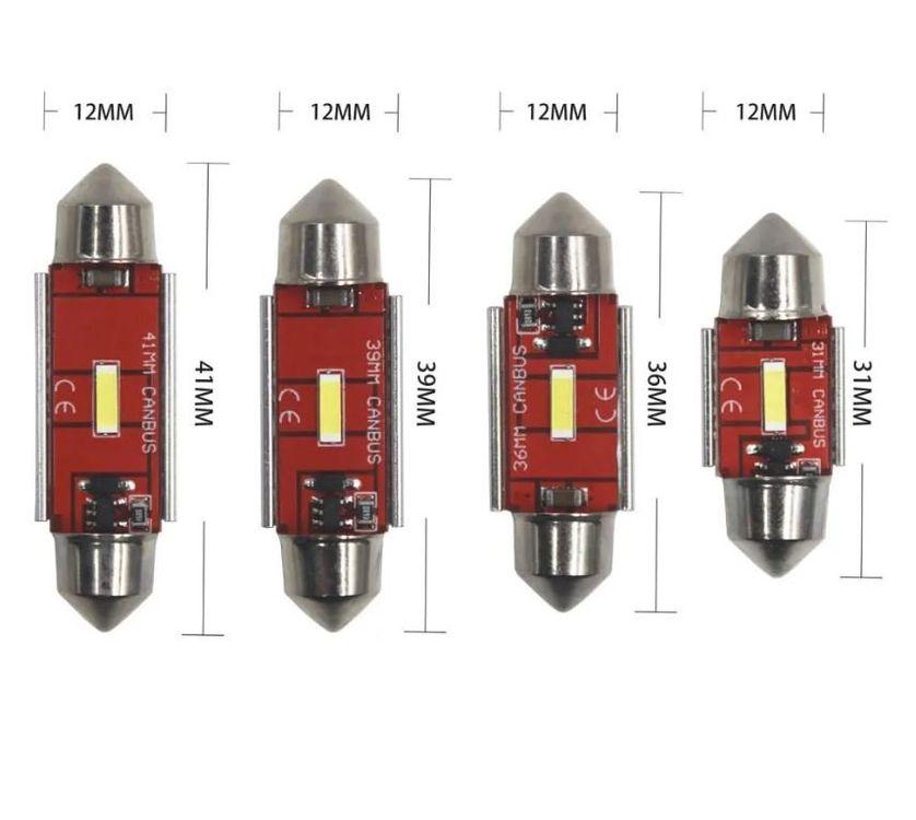 Ruiandsion 31mm Festoon LED-lampen – 2 Stuks – 6000K Wit – CANBUS – 450 Lumen – 3 CSP Chips – Voor Interieur, Kenteken & Kofferbak