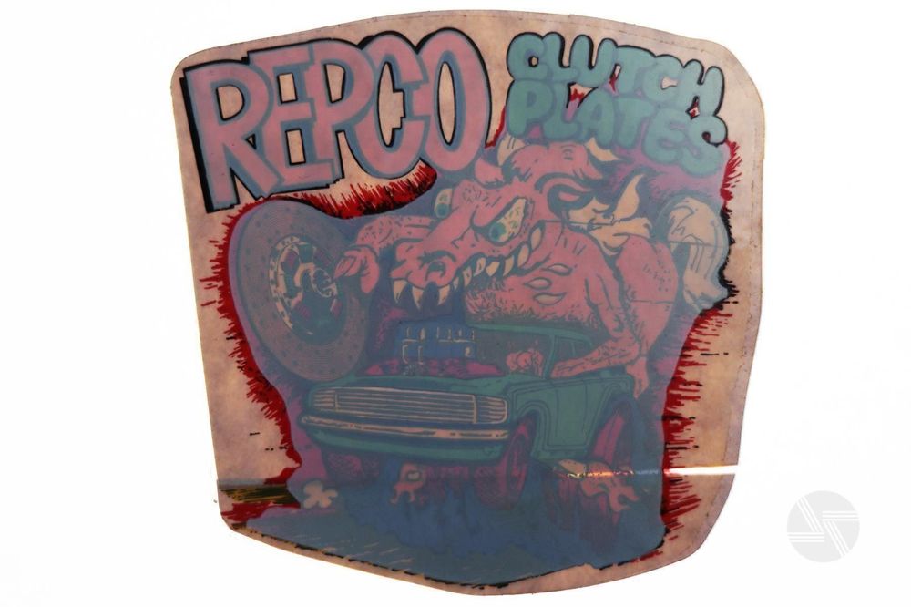 REPCO CLUTCH PLATES Window Sticker USA Vintage 60s Hot Rod 1