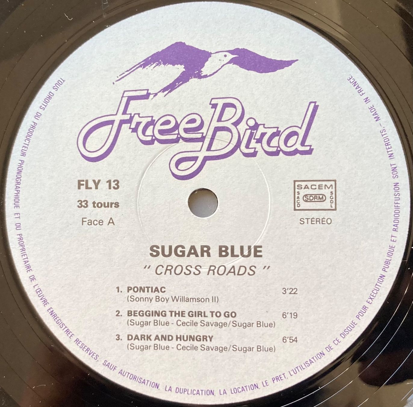 Vinyles: SUGAR BLUE - CROSS ROADS – D'occasion à Poliez-Pittet par Newtown-Records 3