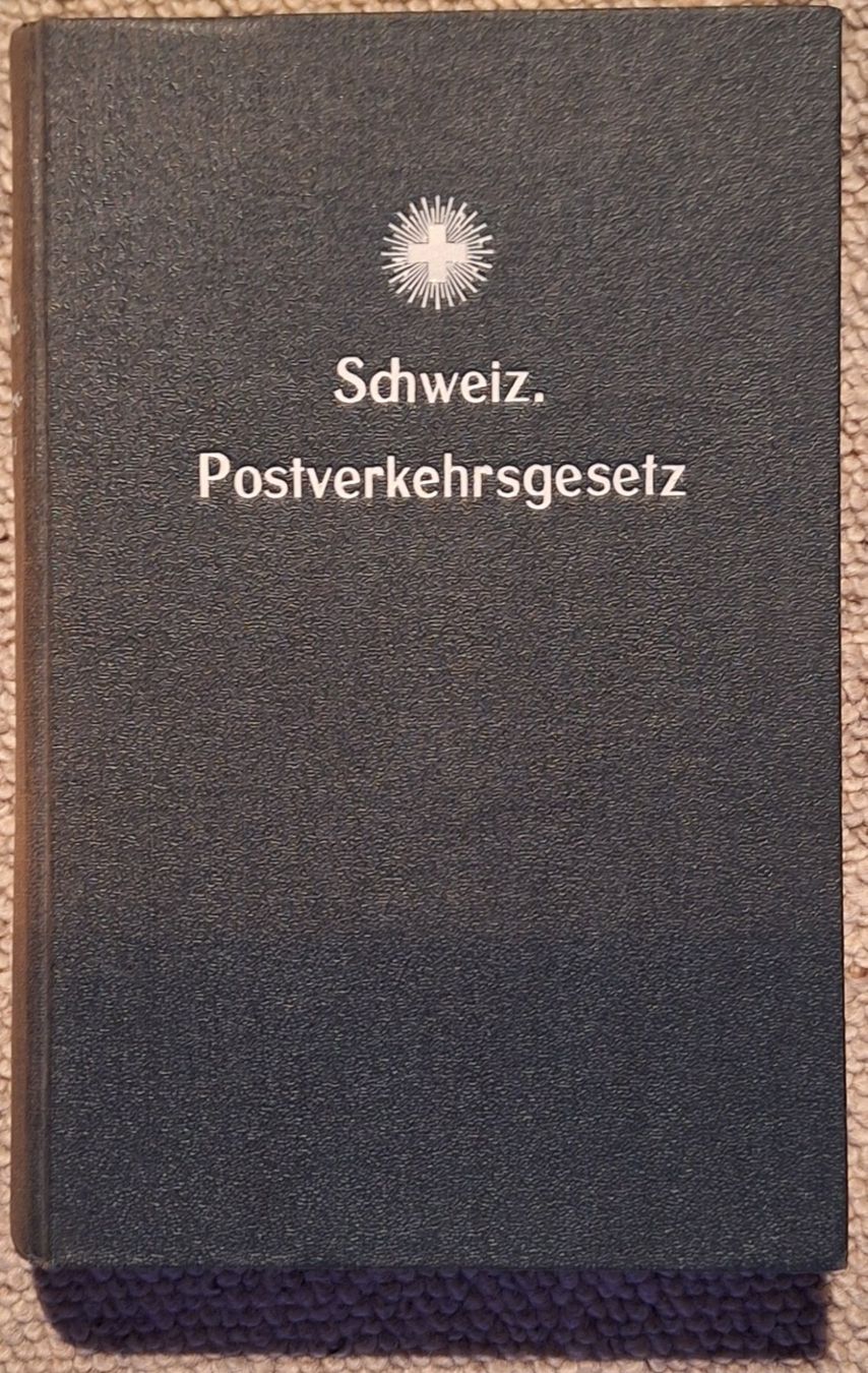 Libri: Das Schweiz. Postverkehrsgesetz von Dr. J. Buser – Usato da Opfikon venduto da Carslo5