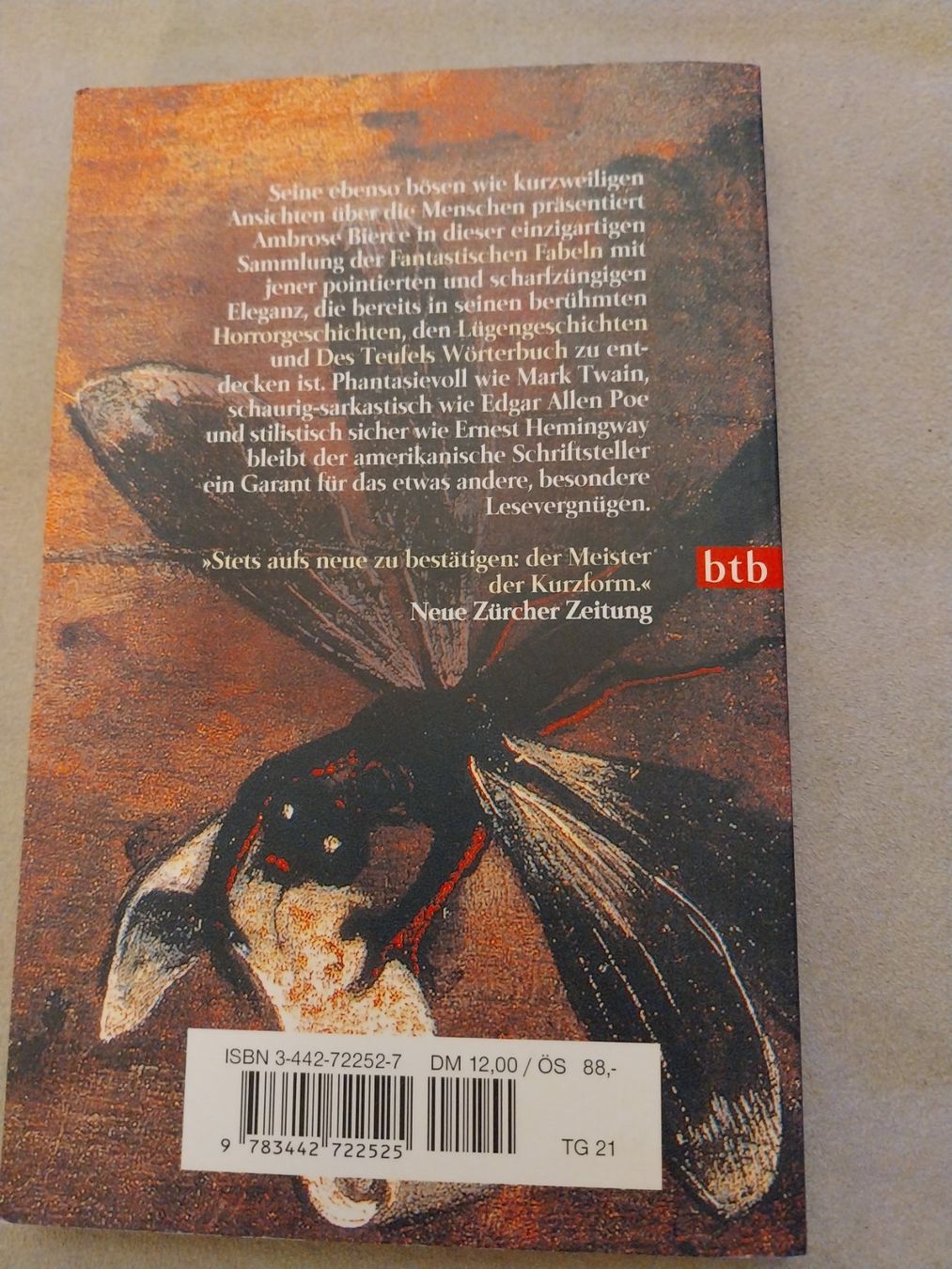 Bücher: Fantastische Fabeln Ambrose Bierce – Gebraucht aus Schwaderloch von bademeister79 1