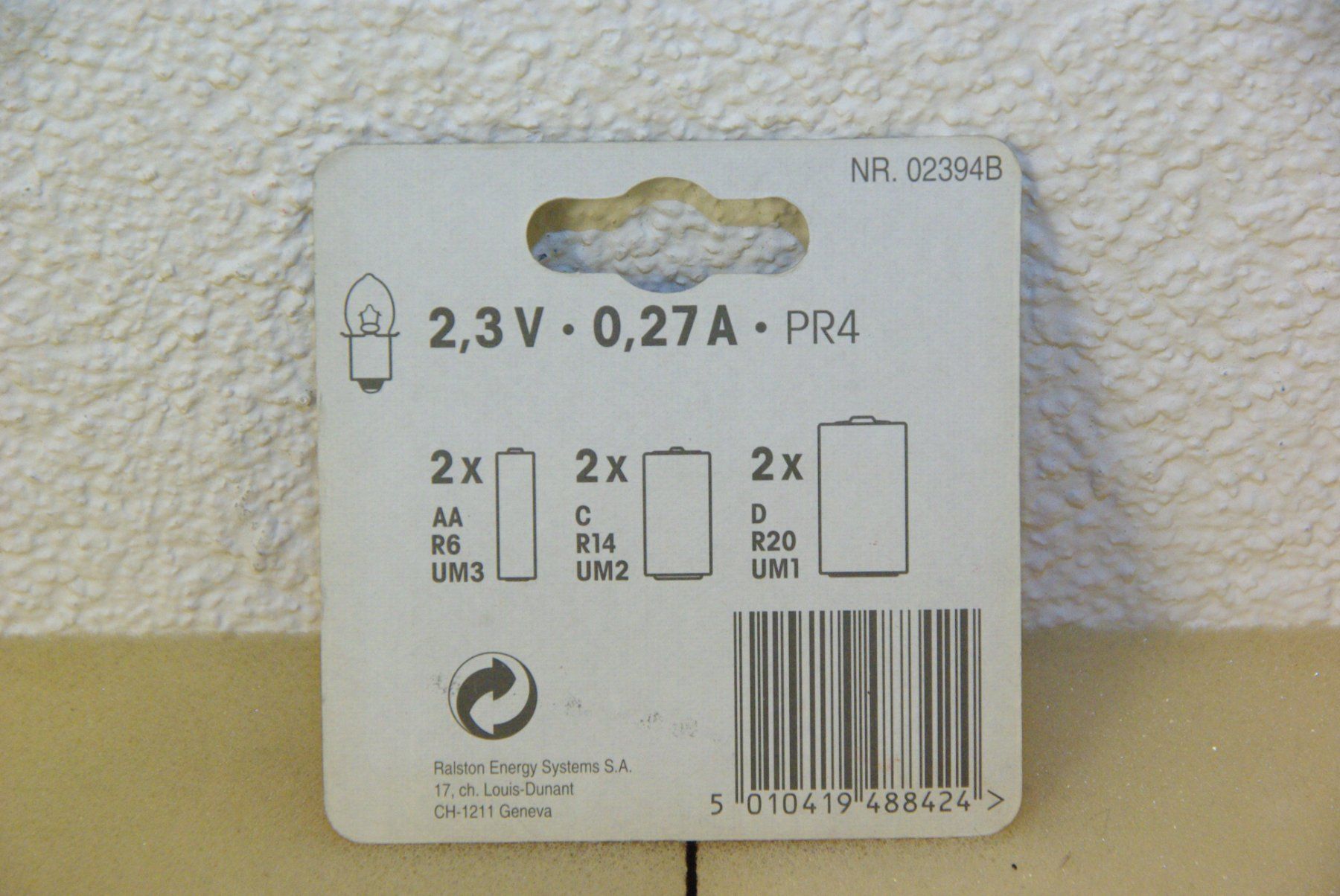Energizer Lampen: Energizer Ersatzleuchtmittel PR4, 2.3V – Neu und originalverpackt aus Herisau von Cevianer1844 2