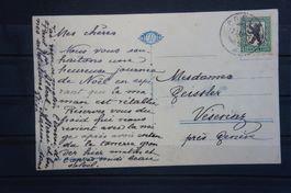 CH - Postkarte - nach Vésenaz mit J34