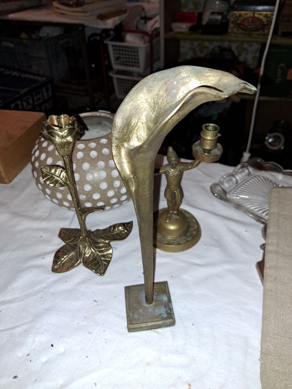 Portacandele: Messing Kerzenständer  – Usato da Kölliken venduto da Upcycling-by-Mc-TAM