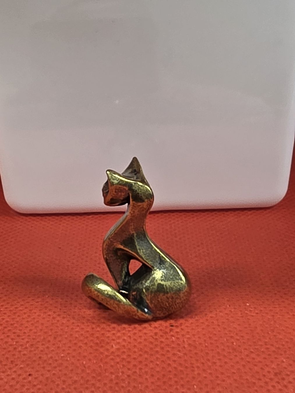 Tutte le decorazioni: Deko Katze Figur aus Messing kleiner  – Nuovo (secondo la descrizione) da Herisau venduto da Antiques.AR 1