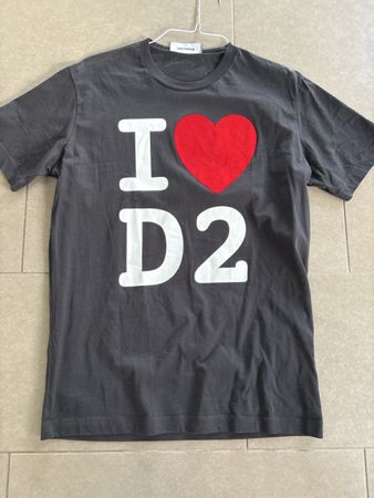 Dsquared2 T-Shirt schwarz mit Aufdruck Grösse L