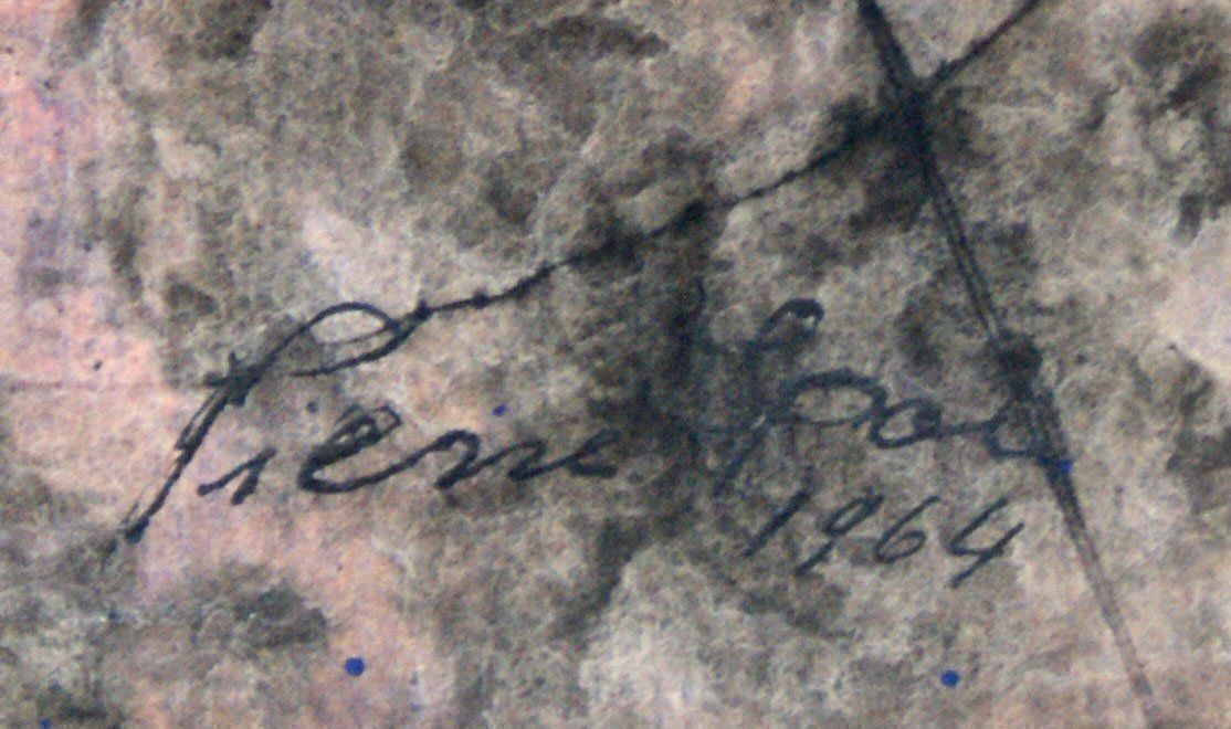 Dipinti: Pierre Spori, 1923 - 1989. Mischtechnik – Usato da Reinach BL venduto da Frogndog 4