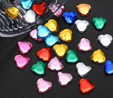 500 Herz Strass Glitzer BUNT Dekoration Valentinstag LOVE